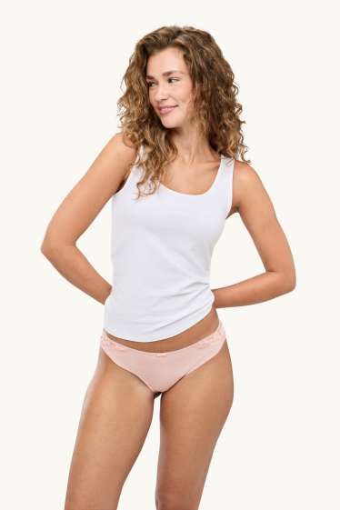 Damen - Multipack 3er - Brazilian Slip - schwarz / rosa