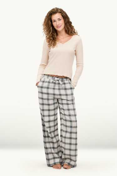 Dames - Pyjama - crème wit