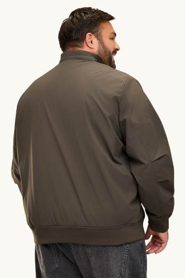 Hombre - Cazadora - con forro - hidrófuga - verde oscuro