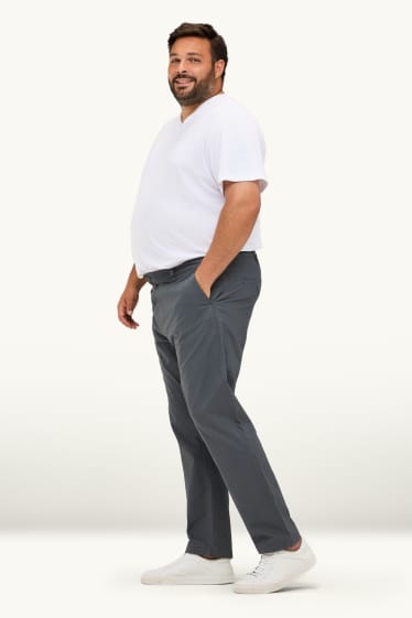 Hommes - Chino - regular fit - gris foncé