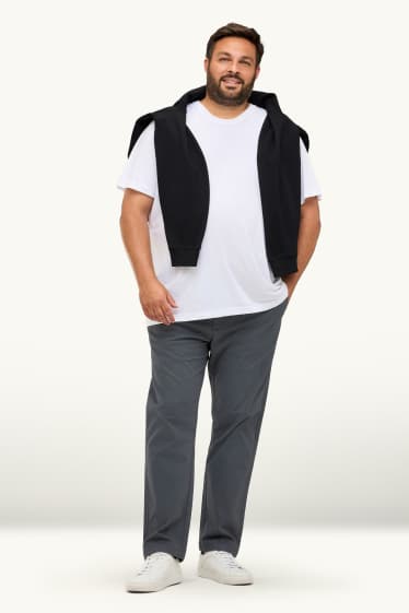 Hommes - Chino - regular fit - gris foncé