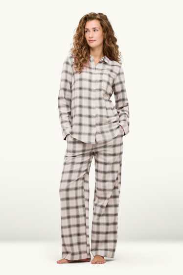 Dona - Pijama - de quadres - beix