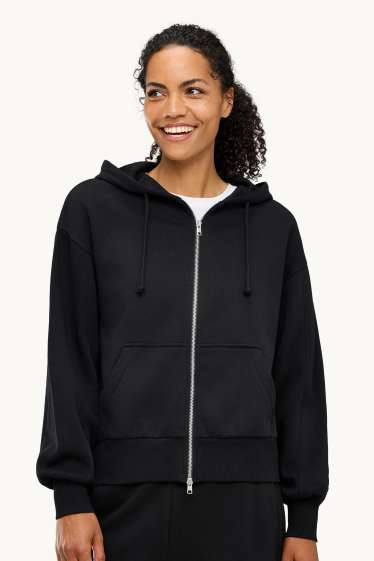 Women - Zip-through hoodie - black