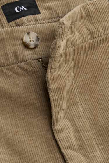 Hommes - Chino en velours côtelé - regular fit - marron clair
