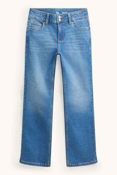 Copii - Fete - Bootcut jeans - jeans termoizolanți - denim-albastru deschis