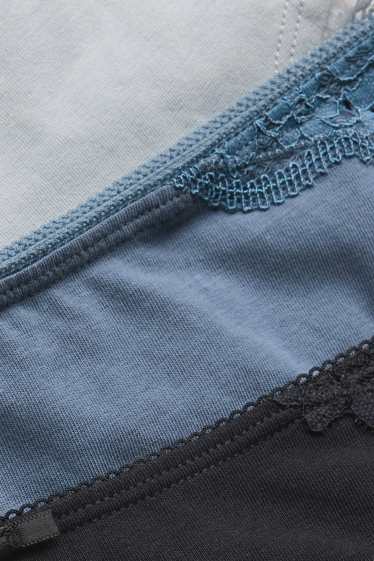 Dames - Set van 3 - Brazilian slip - lichtblauw