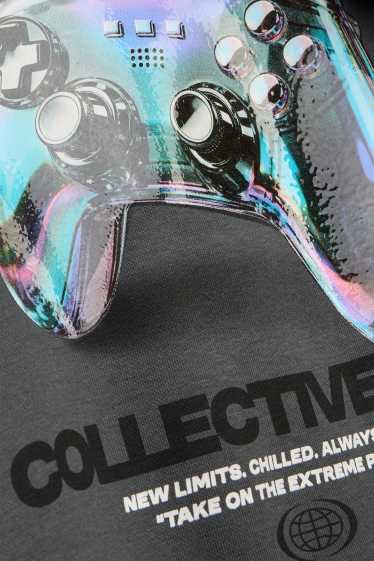 Children Boys - Gamer - hoodie - dark gray