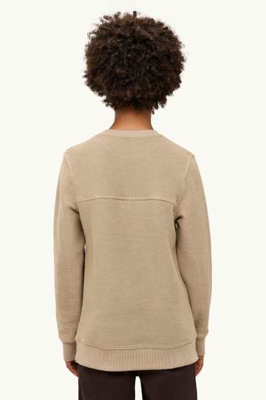 Kinder Jungen - Sweatshirt - gerippt - hellbraun