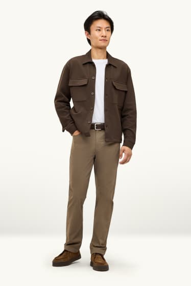 Hommes - Pantalon - straight fit - kaki