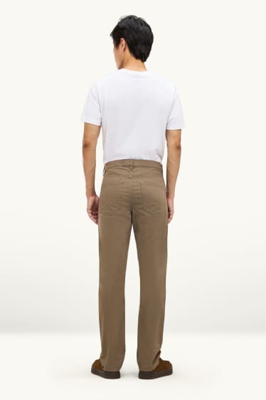 Hommes - Pantalon - straight fit - kaki