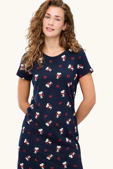 Women - Nightdress - Snoopy - dark blue