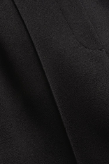 Femei - Pantaloni de stofă - talie medie - tapered fit - negru