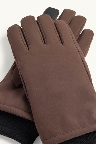 Heren - Touchscreen-handschoenen - bruin