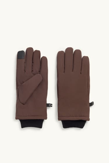 Heren - Touchscreen-handschoenen - bruin