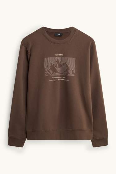 Heren - Sweatshirt - bruin