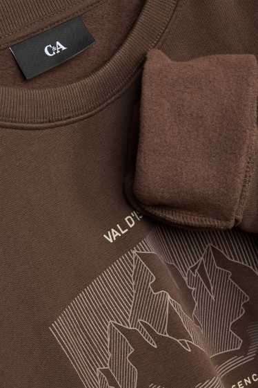 Heren - Sweatshirt - bruin