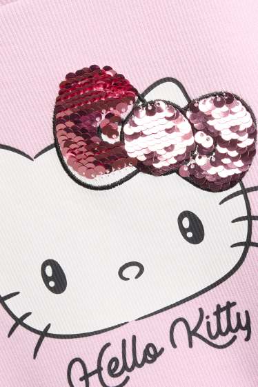 Children Girls - Hello Kitty and heart - dress - shiny - purple