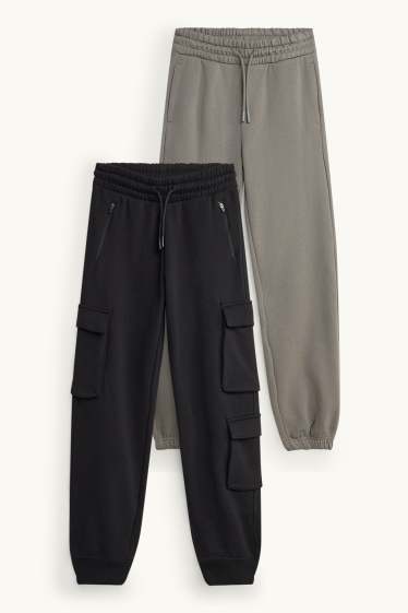 Children Boys - Multipack of 2 - joggers - black / gray