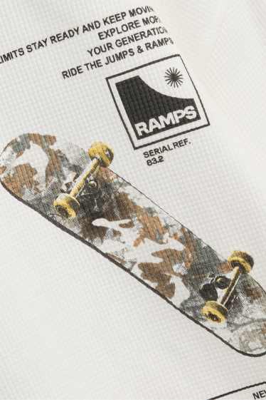 Copii - Băieți - Skater - tricou cu mânecă lungă - alb