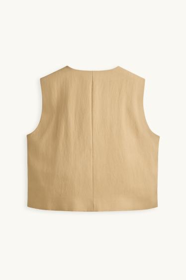Femmes - Gilet - beige