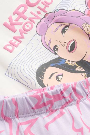 Enfants filles - KPop Demon Hunters - pyjama - 2 pièces - blanc / rose