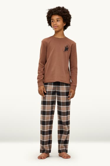 Kinder Jungen - Pyjama - 2 teilig - hellbraun