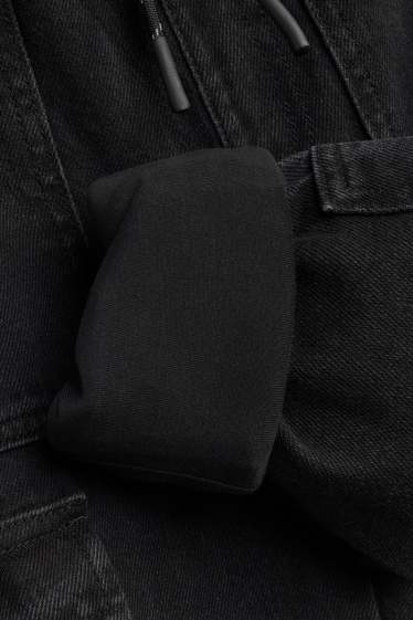 Kinder Jungen - Cargo Jeans - Thermojeans - schwarz