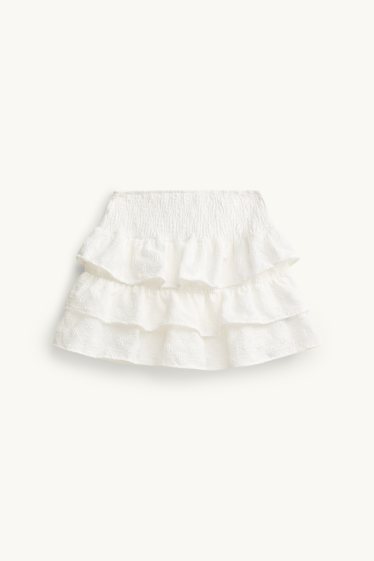Dames - Jeansrok - wit