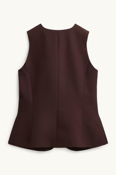 Donna - Gilet business - regular fit - marrone scuro
