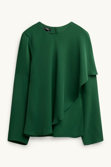 Femmes - Chemisier en satin - vert