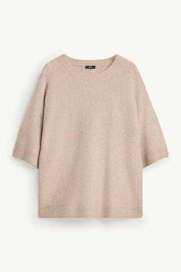 Damen - Pullover - beige
