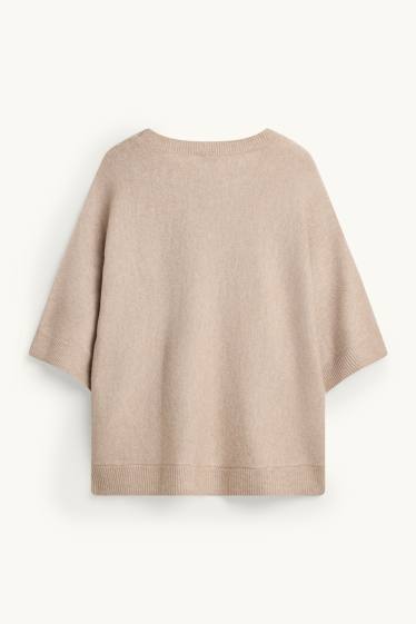 Damen - Pullover - beige