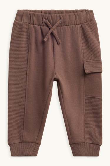 Neonati - Pantaloni sportivi per neonati - marrone scuro
