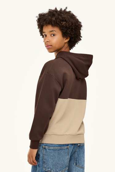 Kinder Jungen - Hoodie - braun / beige