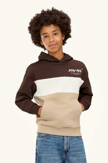 Kinder Jungen - Hoodie - braun / beige