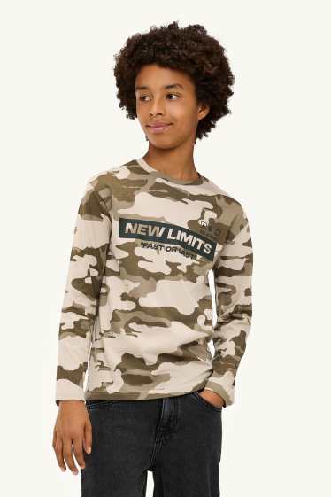 Bambini - Confezione da 3 - maglia a maniche lunghe - marrone / beige