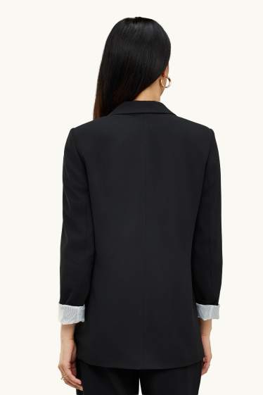 Damen - Longblazer - Regular Fit - schwarz