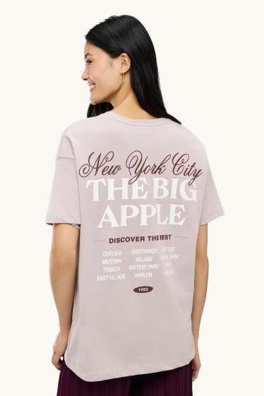 Dames - T-shirt - oversized - lila