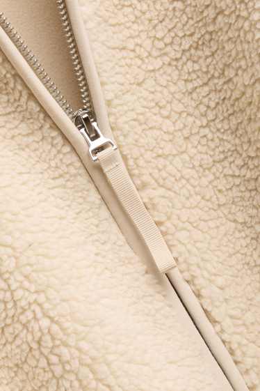 Donna - Giacca di pile - crema