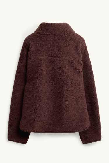 Donna - Giacca di pile - marrone scuro
