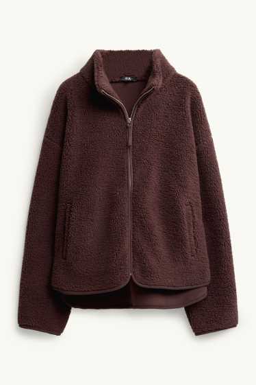 Donna - Giacca di pile - marrone scuro