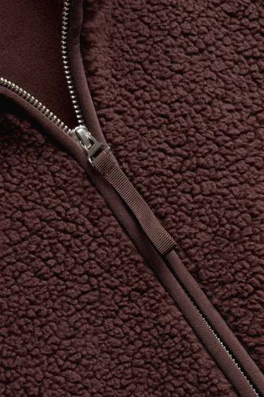 Donna - Giacca di pile - marrone scuro