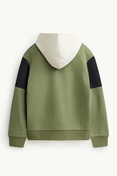 Bambini - Felpa con cappuccio - verde