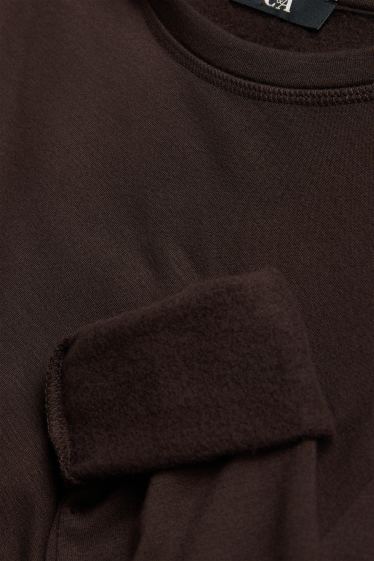 Femmes - Haut à manches longues chaud - regular fit - marron foncé