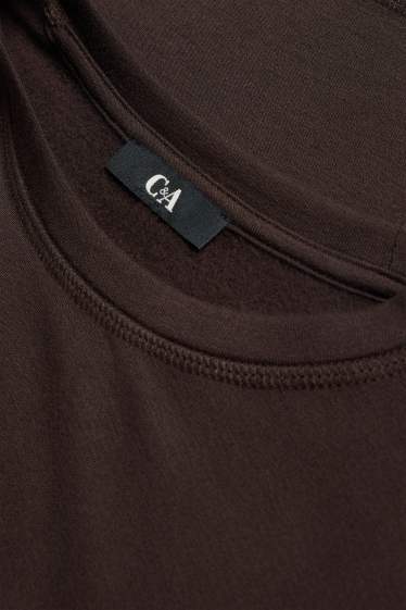 Femmes - Haut à manches longues chaud - regular fit - marron foncé