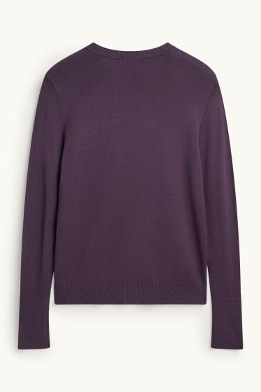 Damen - Feinstrick-Pullover - lila