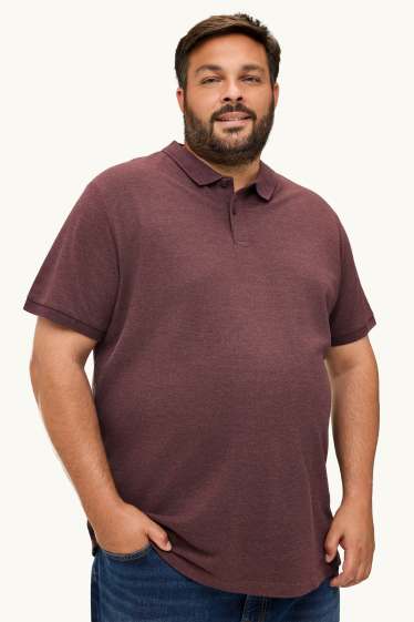 Home - Polo - regular fit - vermell fosc