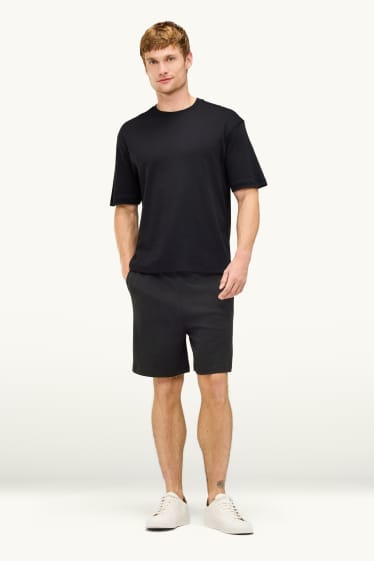 Heren - Sweatshort - zwart