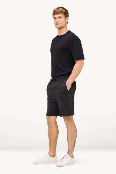 Heren - Sweatshort - zwart
