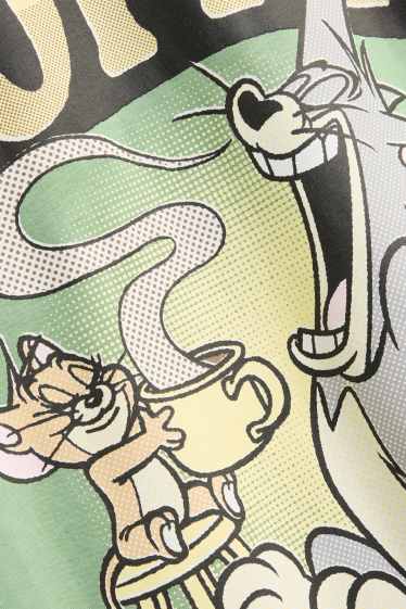 Hommes - T-shirt - Oversize - Tom et Jerry - vert